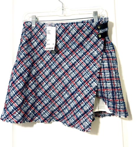 Urban Outfitters Wool Plaid Skirt M Academia Tweed Clueless Preppy Mini NWT