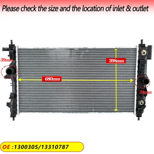Aluminum Core Radiator Fits 2009-2013 Holden Cruze JG JH 1.4L 1.6L 1.8L ...