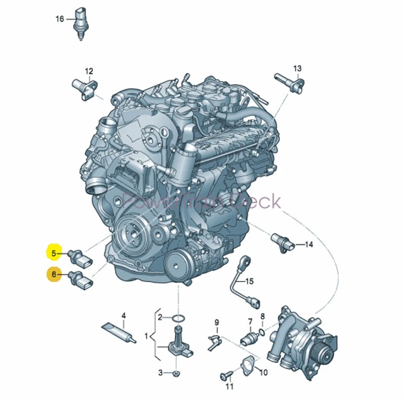 2x 038919081K 06H919081A Oil Pressure Sensors Brown&Blue OEM For AUDI A4 Allroad - Изображение 3 из 4