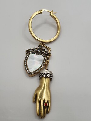 アクセサリーその他 Alexander Mcqueen Jewellery Alexander Mcqueen Gold Tone Crystal Embellished Hoop