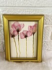 Original Small Watercolor Abstract Floral Painting Art Framed