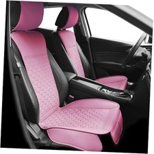 2 PCS Front Car Seat Covers Leather Auto for Women Front Seats Only Pink