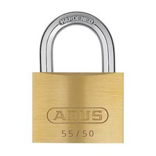 Abus 55/50 Ka Padlock, Keyed Alike, Standard Shackle, Rectangular Brass Body,