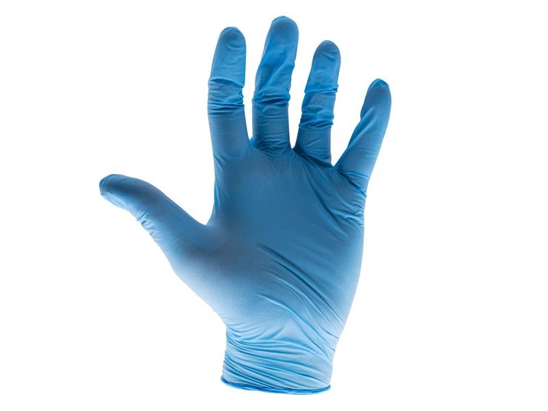 Scan Blue Nitrile Disposable Gloves Large (Box of 100)