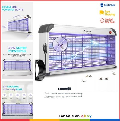 Indoor Bug Zapper 40W Electronic Insect Killer Mosquito Moth Fly Trap with UV