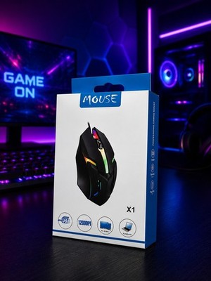 Gaming Maus 4 Tasten USB LED Kabelgebunden 1600 DPI   Schnelle Reaktion &...