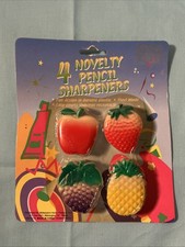 Pack Of 4 Novelty pencil sharpener Set shaped like fruit vintage