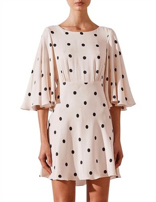 New Shona Joy women's size AU 6/ US 4 cream shelby circle sleeve mini dress