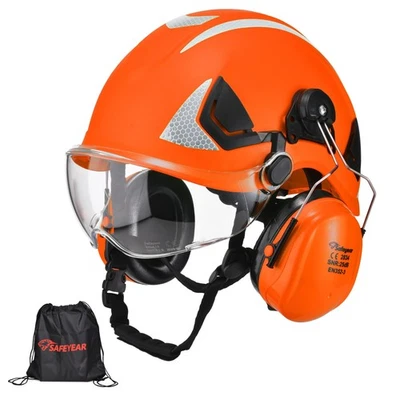 Sicherheit Harter Hut mit AntiKratzer Brille,Ohrenschützer,EN397 Sicherheitsh... - Bild 1 von 4