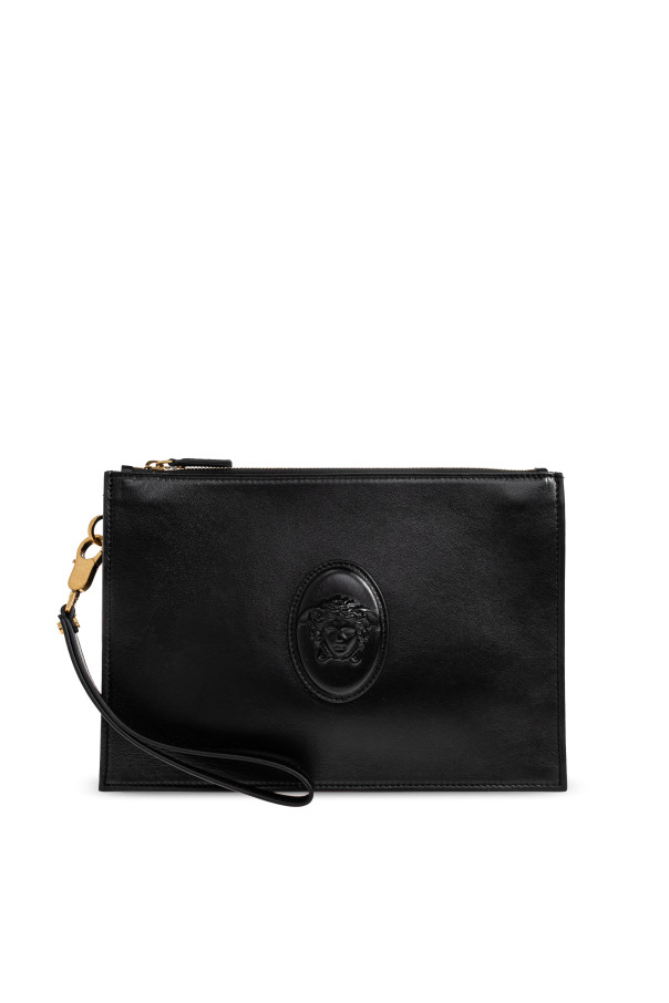 Versace - Men - Leather wristlet pouch LOU - Black 255390₽