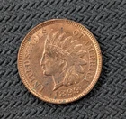 1899 Indian Head Cent Penny Bright Red Uncirculated Lightly Cleaned