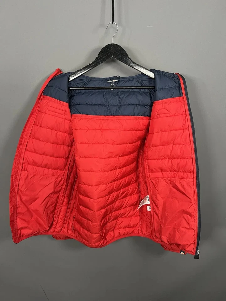 ELLESSE PUFFER Jacket - Small - Navy Red - Great Condition - Men’s - Image 4 of 4