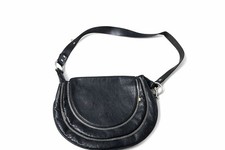 Hogan Black Genuine Leather Shoulder Bag   Ma...