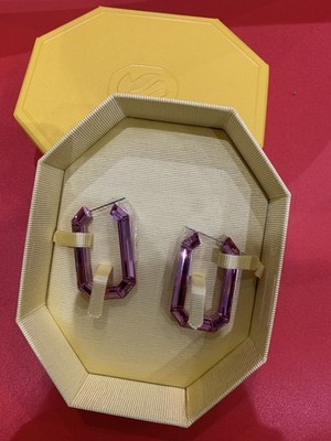 Swarovski Crystal Lucent Hoop Earrings, Pink 5633955 brand new + Gift bag 