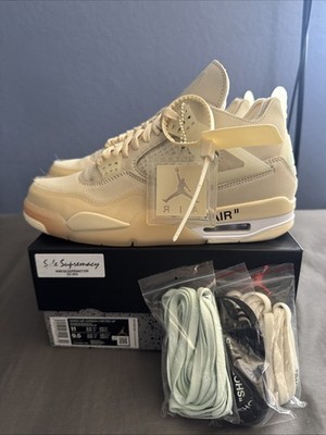 Nike Air Jordan Retro 4 Off White/Sail, Size 11 Women s