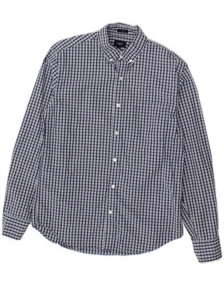 J. CREW Herren Slim Hemd mittelblau kariert Baumwolle BW06