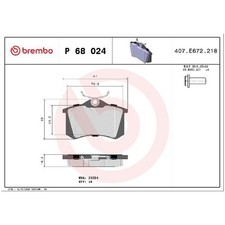 Satz Bremsbeläge 24128601 Bremsklötze hinten für Renault Megane 2 BM0/1 KM LM