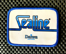 SEALINE DAIWA PRINTED SEW ON ONLY PATCH FISHING RODS AND REELS 4" x 3" NOS