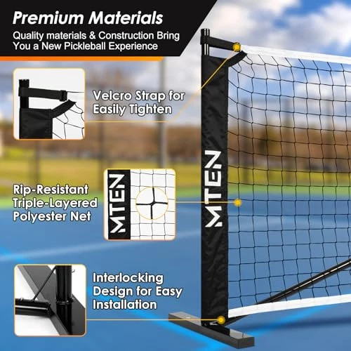 Pickleball Net, Portable Pickleball Net for Driveway, 22 FT USAPA Regulation