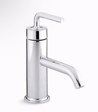 Kohler Purist K-14402-4A-CP Purist Single Hole Bathroom Faucet. Polished Chrome