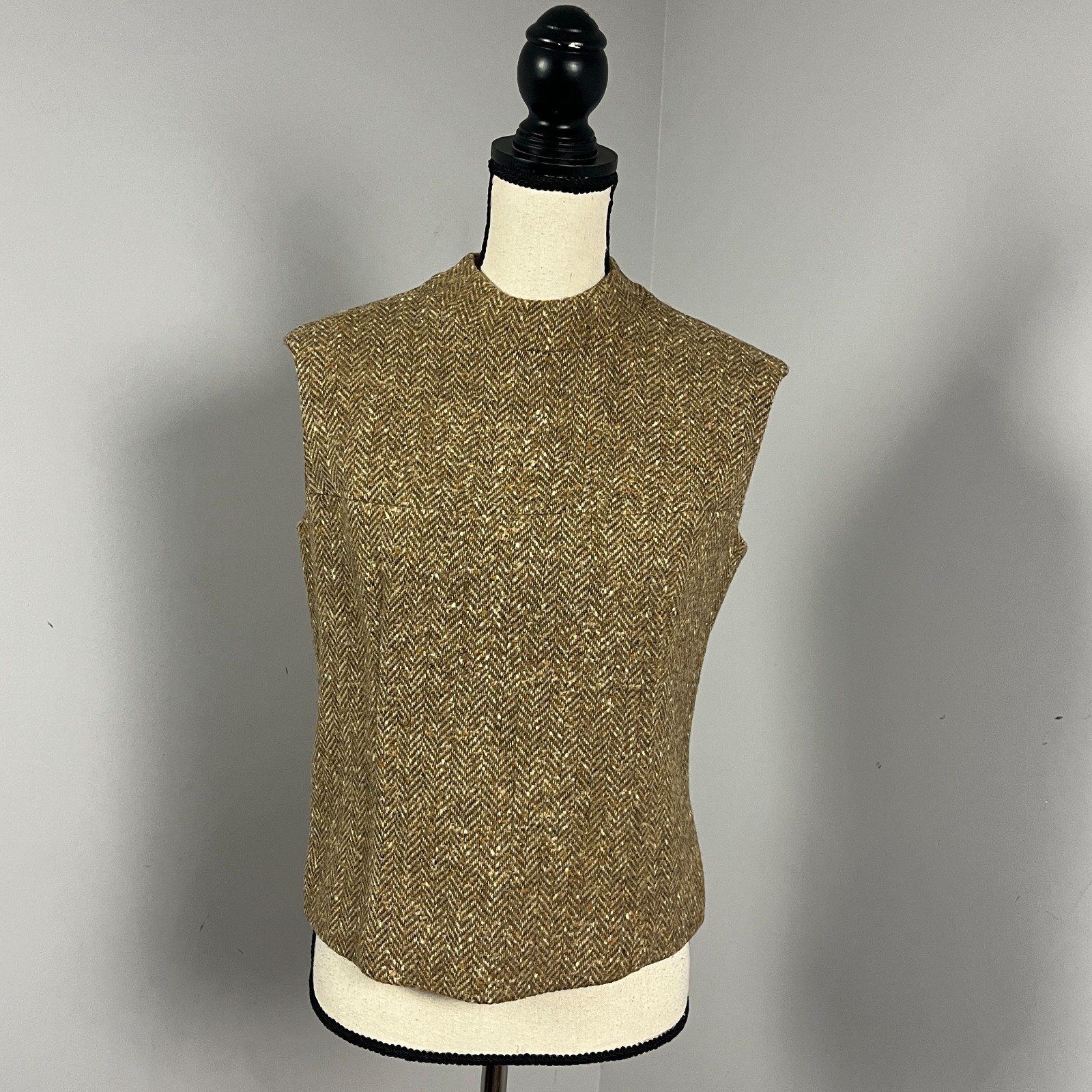 Pendleton Vintage Wool Herringbone Back Zip Sleev… - image 1