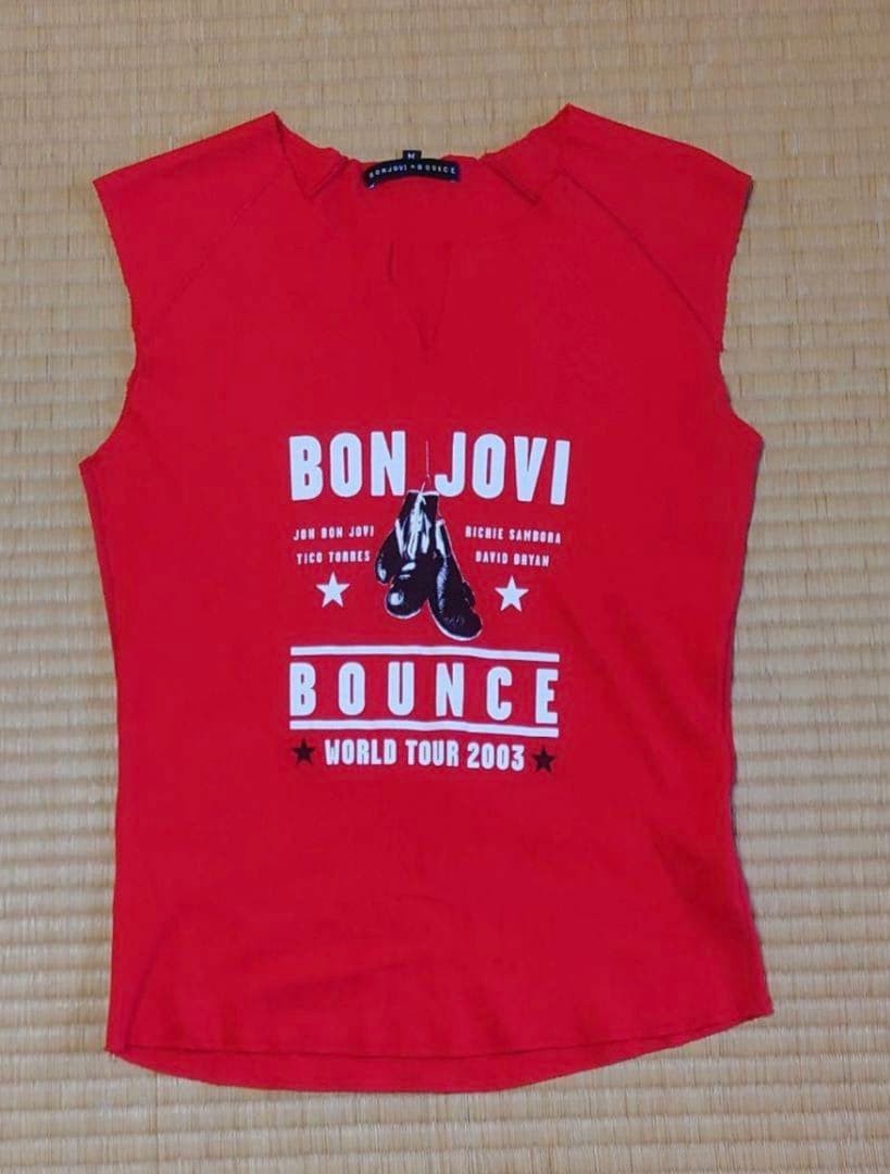 Bon Jovi Bounce Tour T-Shirt Women'S M Size Women Rare Band Animation Model Limi