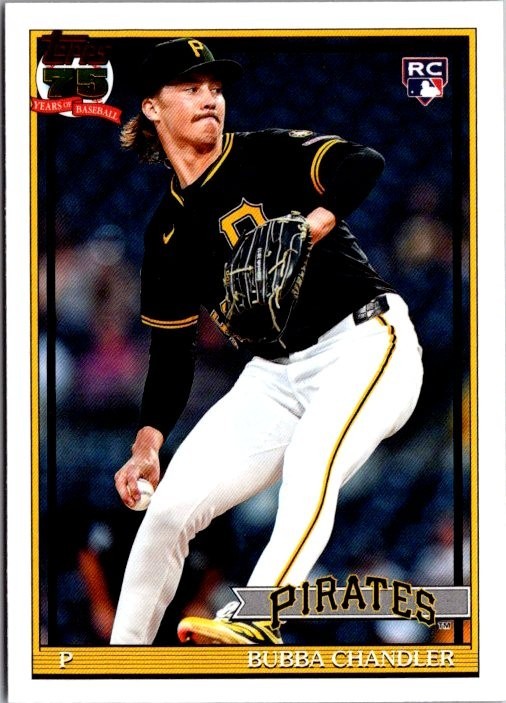 2026 Topps Series 1 T91-51 Bubba Chandler RC Pittsburgh Pirates 75th Anniv