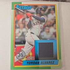 2025 Topps Series 1 Yordan Alvarez 1990 Game Used Relic #T90R-YA 