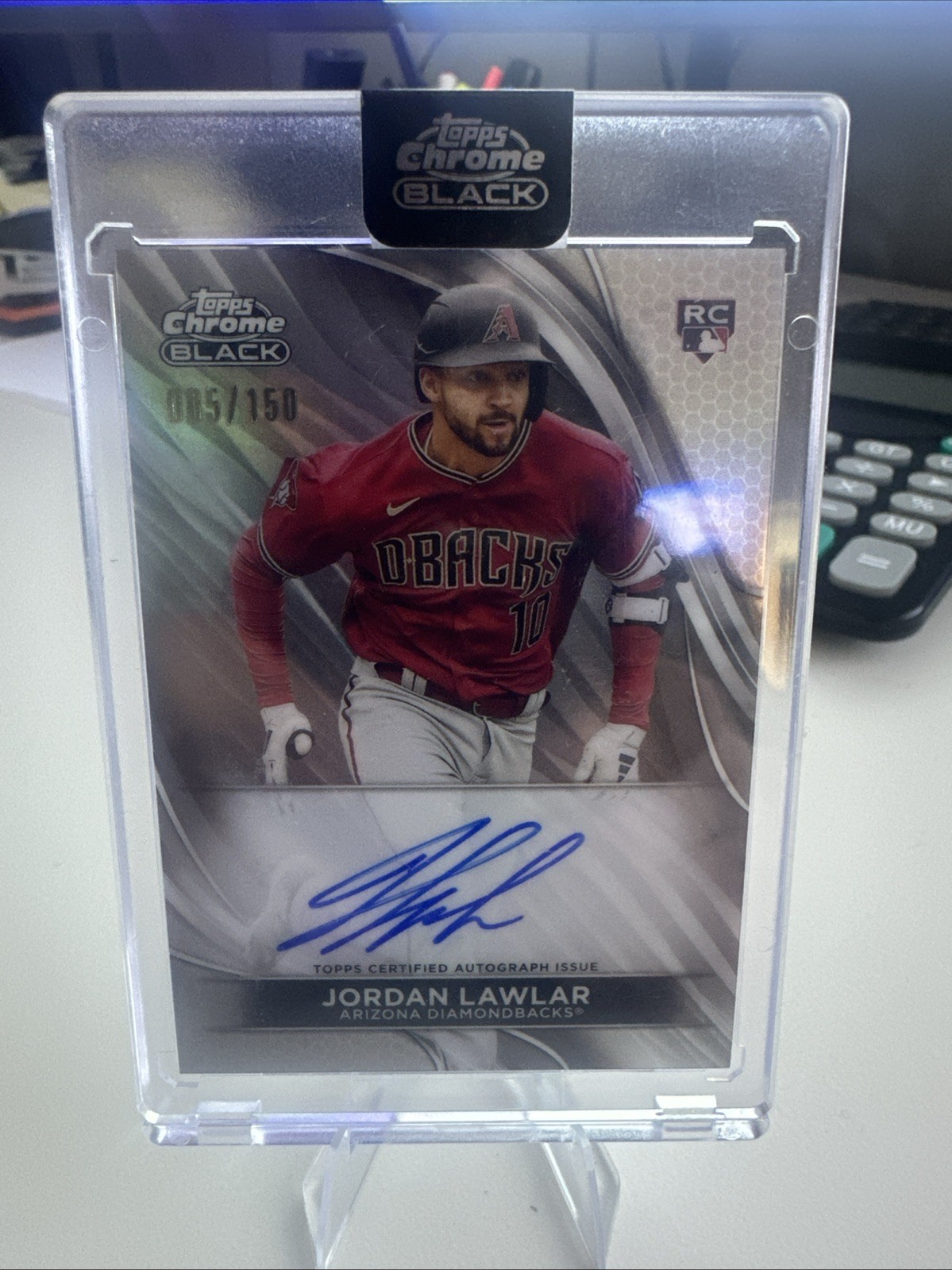 2024 Topps Chrome Black Jordan Lawlar Refractor Rookie Auto RC CBA-JL /150