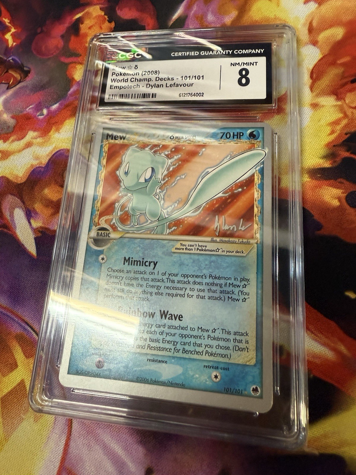 CGC 8 Mew Star Delta Species 101/101 EX Dragon Frontiers Holo WC 2008