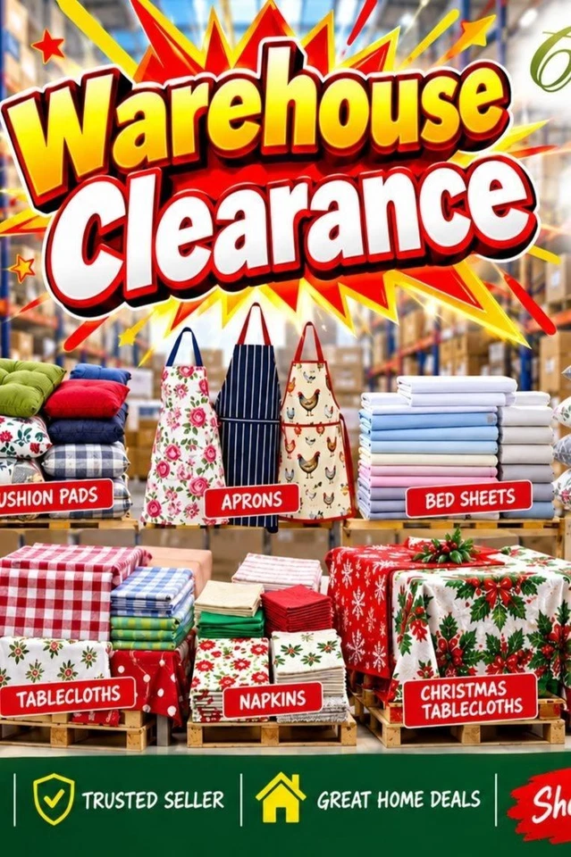 Home Decor Bedding Cushion Pads Kitchen Textiles Apron Warehouse Clearance