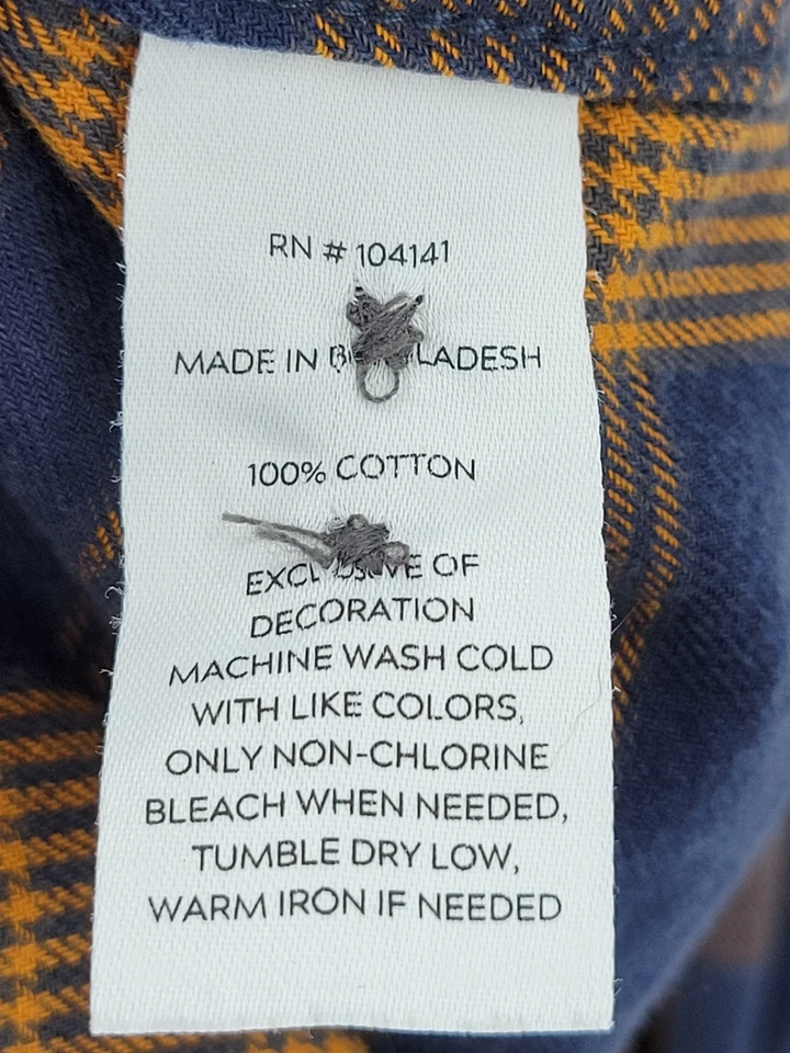 Alpine Design Flannel Shirt Mens XL Brown Plaid Long Sleeve Button Up Outdoor - Image 4 of 4