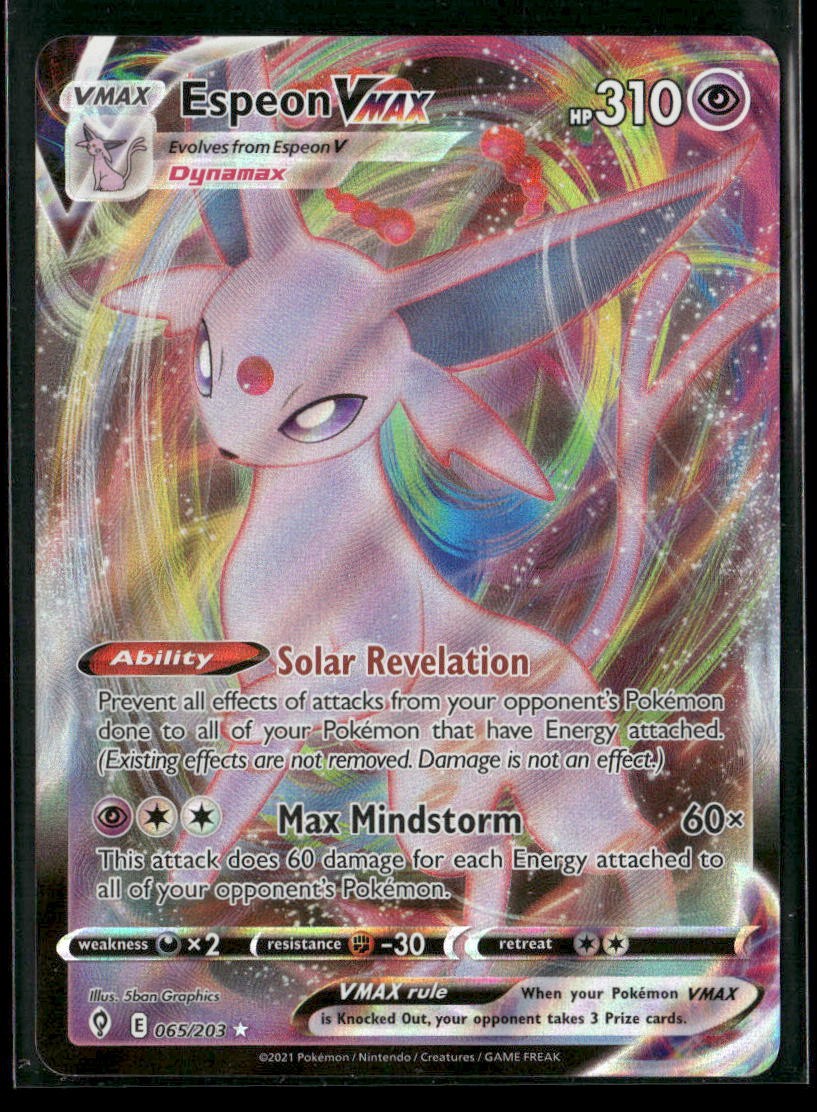 Espeon VMAX 065/203 Holo VMAX Rare Evolving Skies NM/M Pokemon