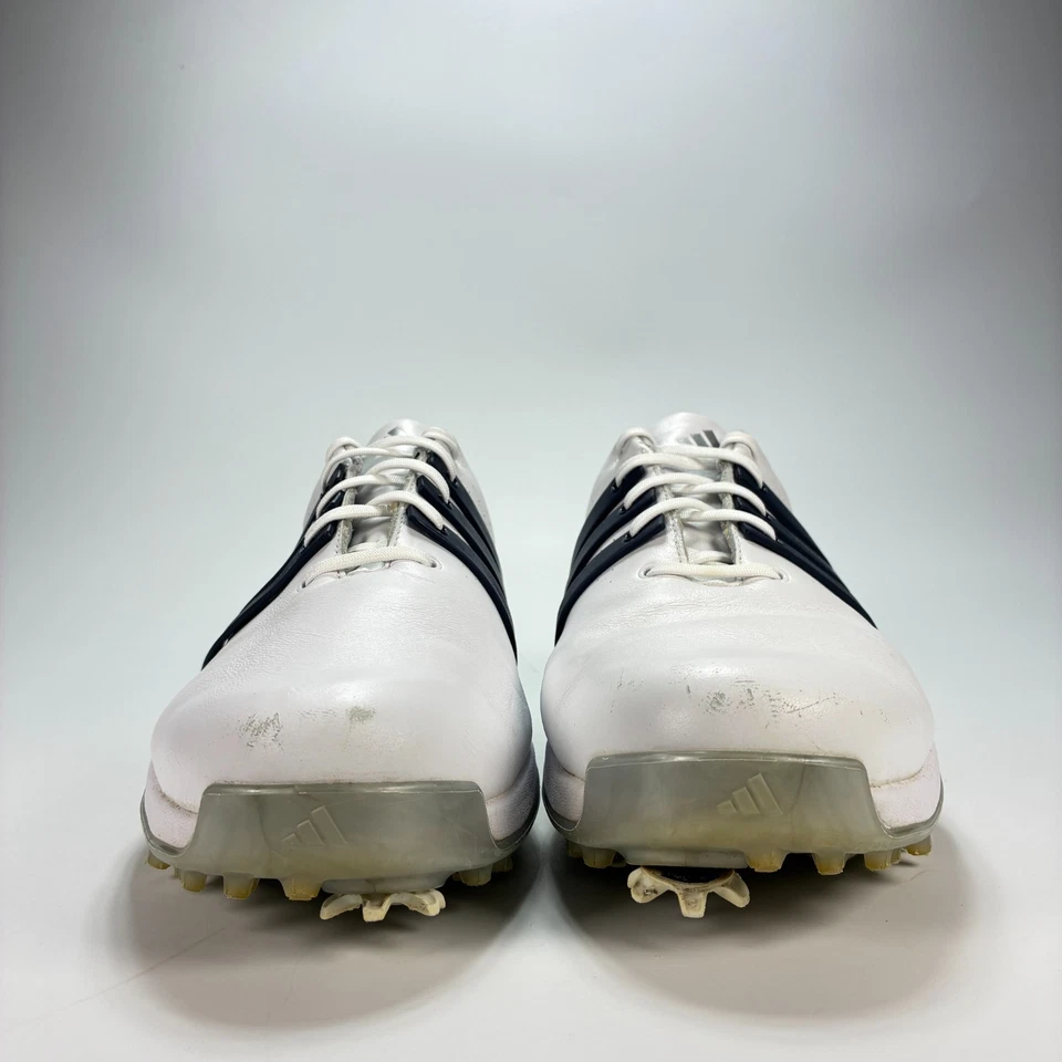 Zapatos de golf Adidas Tour360 24 blanco azul marino rendimiento IF0245 para hombre talla 9,5 Foto 2 de 4