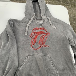 Rolling Stones Hooded Sweatshirt Size Small Black North America Tour 1989