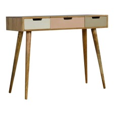 Gradient Tone Vanity with Foldable Mirror