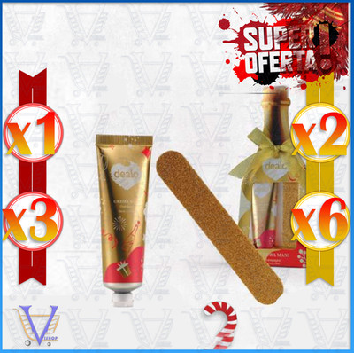 DEALO SET HANDCREME + LIMETTE ROT IN PAPIERFLASCHE WEIHNACHTSIDEEN GOLD 1, 2, 3 ODER 6 STÜCK