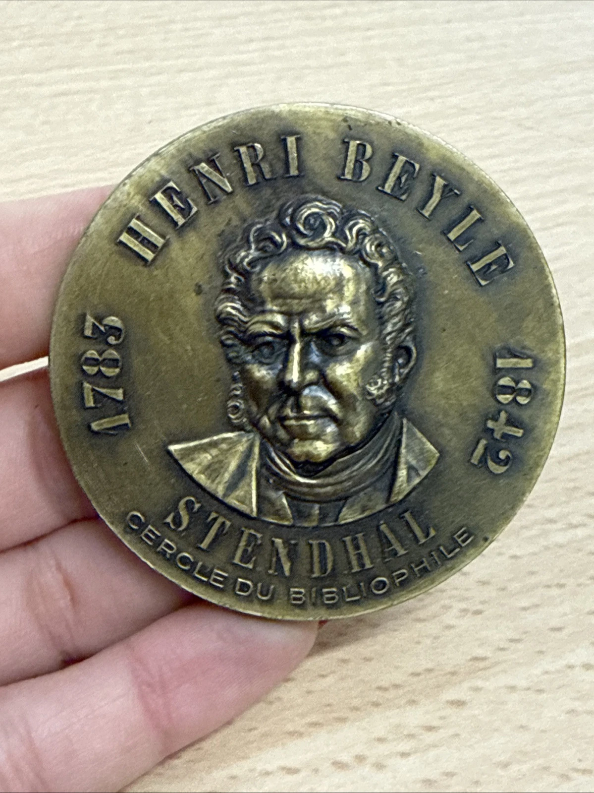 Médaille Henri Beyle Stendhal Cercle Du Bibliophile