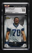 2014 Topps Finest Zack Martin #112 CGC 10 Gem Mint 00ur