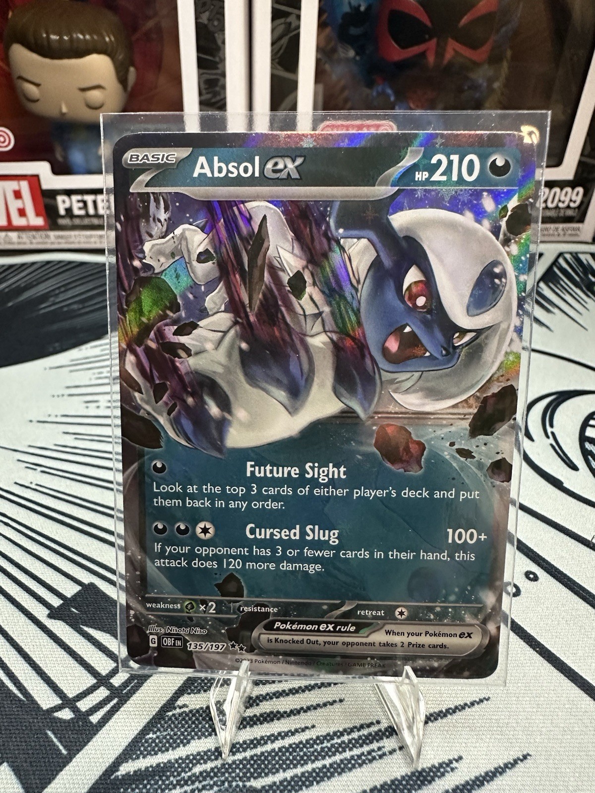 Pokémon TCG Obsidian Flames Absol EX Double Rare Card 135/197 NM Condition