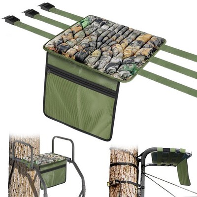 Tree Stand Seat Replacement with Pocket, Universal Memory Foam Hunting Seat Cush