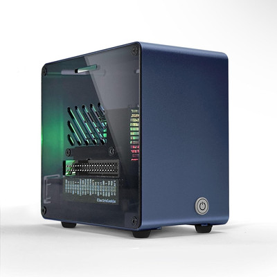 Raspberry Pi 5 Case, Aluminum Mini Tower Case with Cooling Fan and Color Changin