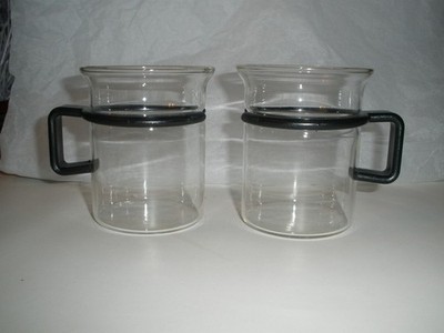 Set of Two Bodum Bistro Tea Cup Captain Picard Star Trek TNG Prop Glass Mugs
