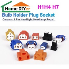 5 x H1H4 H7 Ceramic 3 Pin Headlight Headlamp Repair Bulb Holder Plug Wire Socket