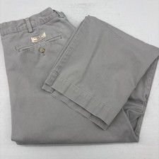 Polo Ralph Lauren Pants Mens 34 X 30 Gray Classic Chino Flat Front Casual Twill