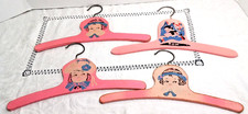 VINTAGE WOODEN CHILDREN'S CLOTHES HANGERS - LOT OF 4
