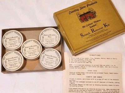 NOS Vintage Old Cabinet Makers Scratch Remover Kit | UNUSED | 5 Tins | Cape May