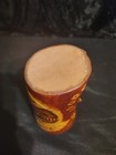 7" Vintage leather encased wooden vase or cup Engraved Fila Burgess handmade — photo 6