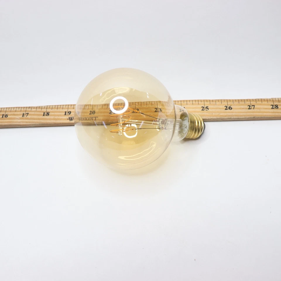 EcoSmart G30 Dimmable Horizontal Filament LED Vintage Edison Light Bulb - Image 3 of 4