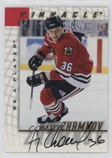 1997-98 Pinnacle Be A Player Auto Alex Zhamnov Alexei Zhamnov #99 Auto 3y4
